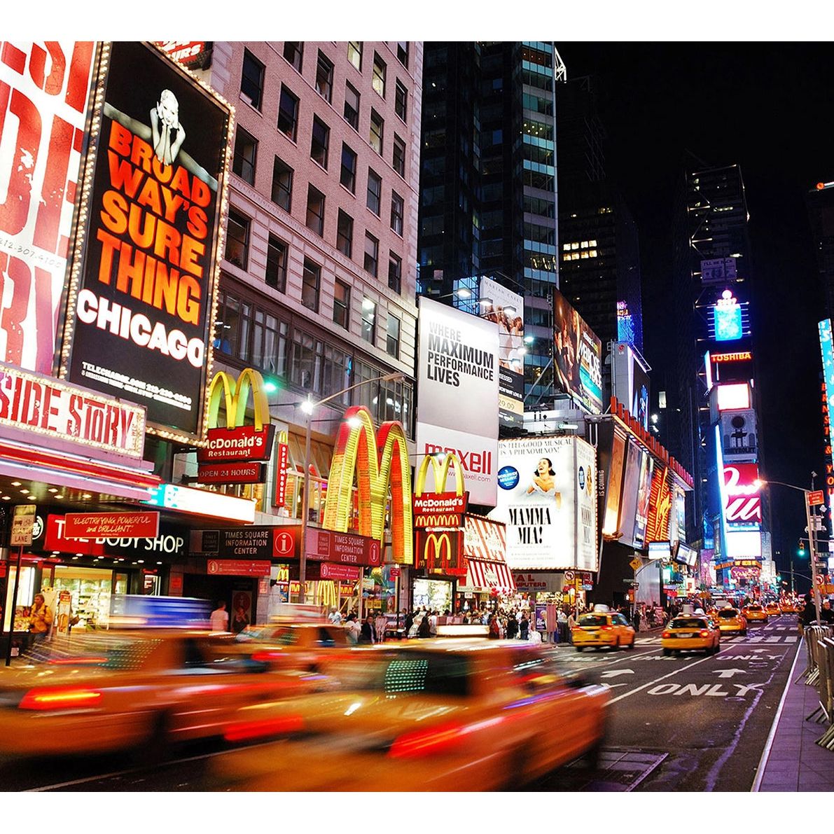New York City Nights: Urban Street Lights Wall Mural