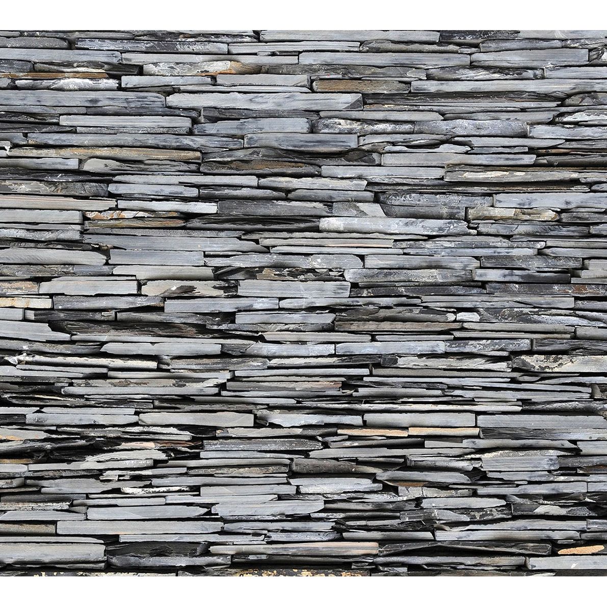 Urban Elegance: Black & Gray Brick Wall Mural