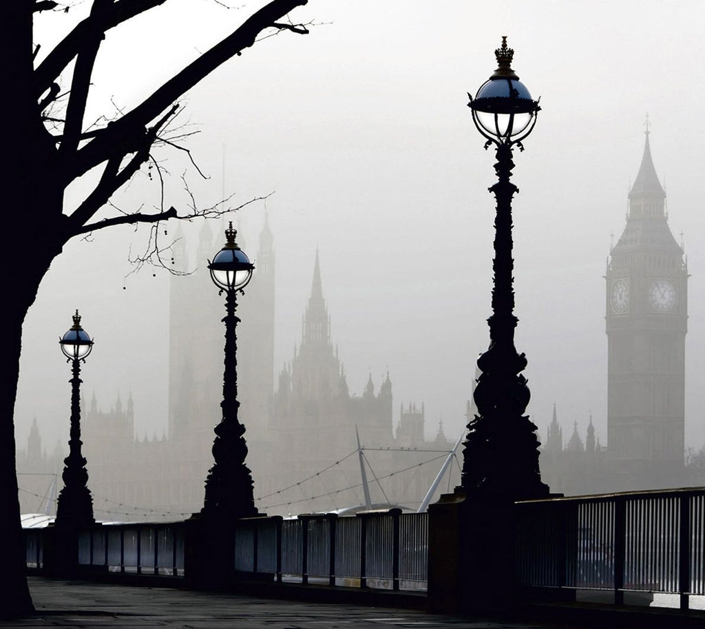 Foggy Evening in London Wall Mural