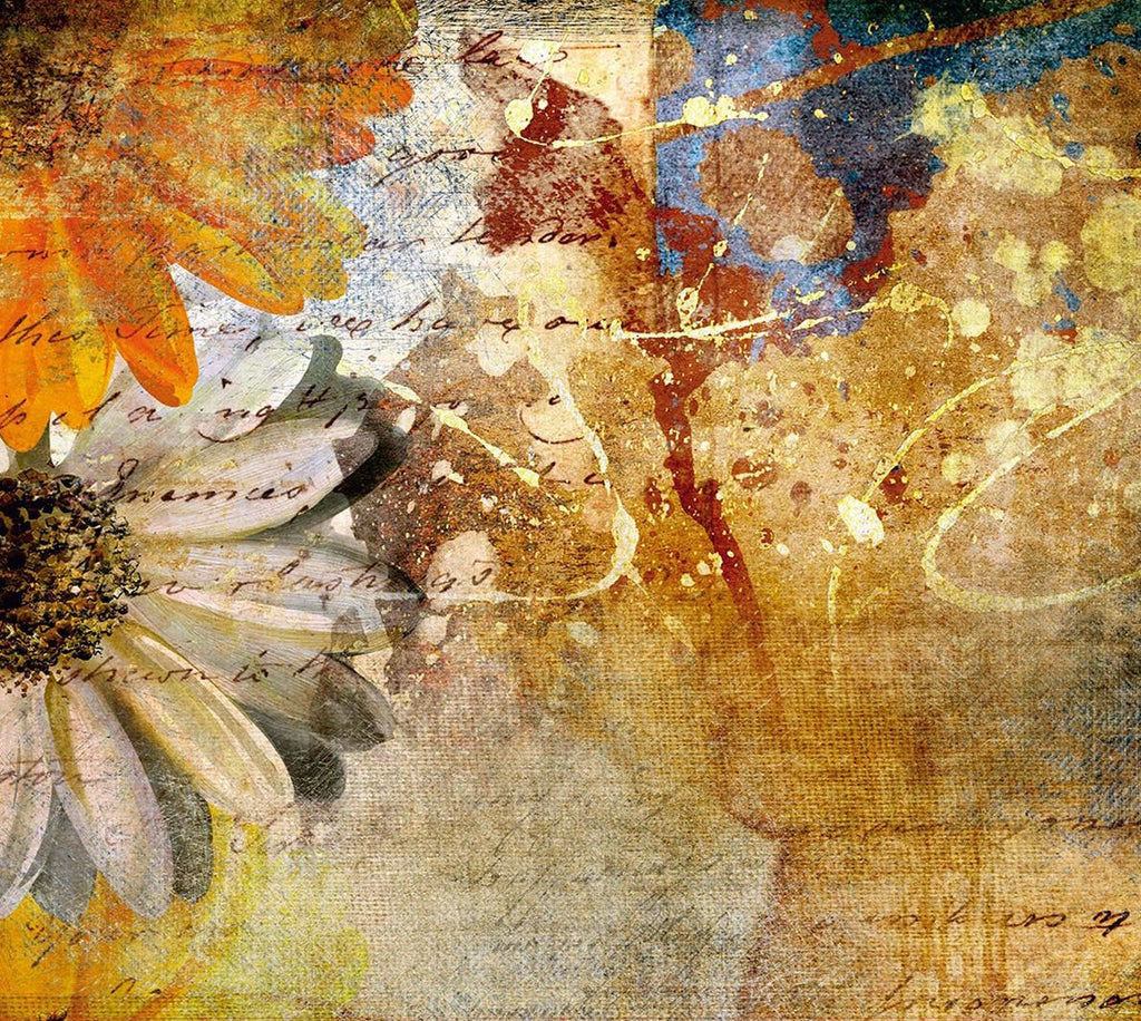 Blooming Kaleidoscope: A Floral Wall Mural Symphony of Color