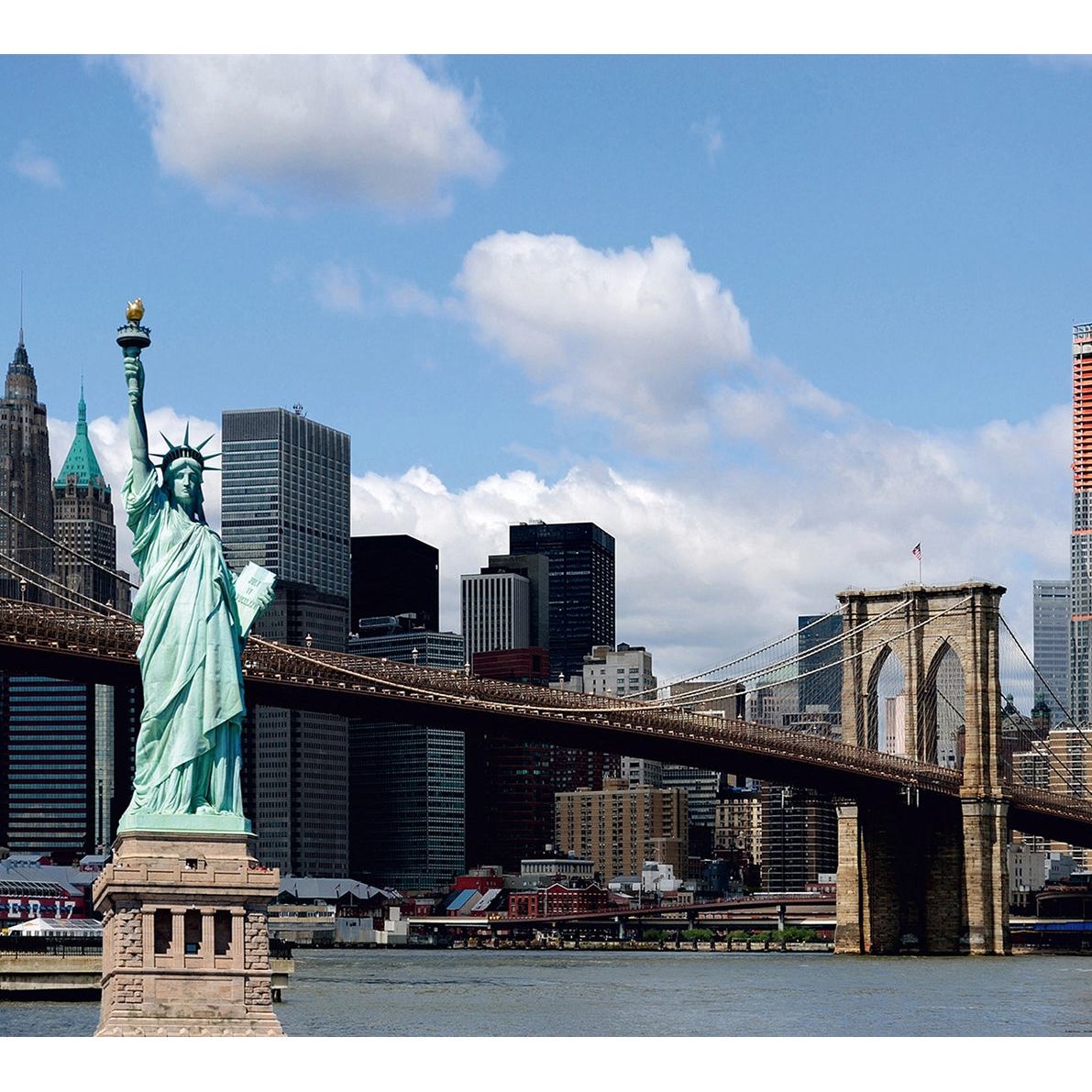 Statue of Liberty: NYC Waterfront View Wall Mural