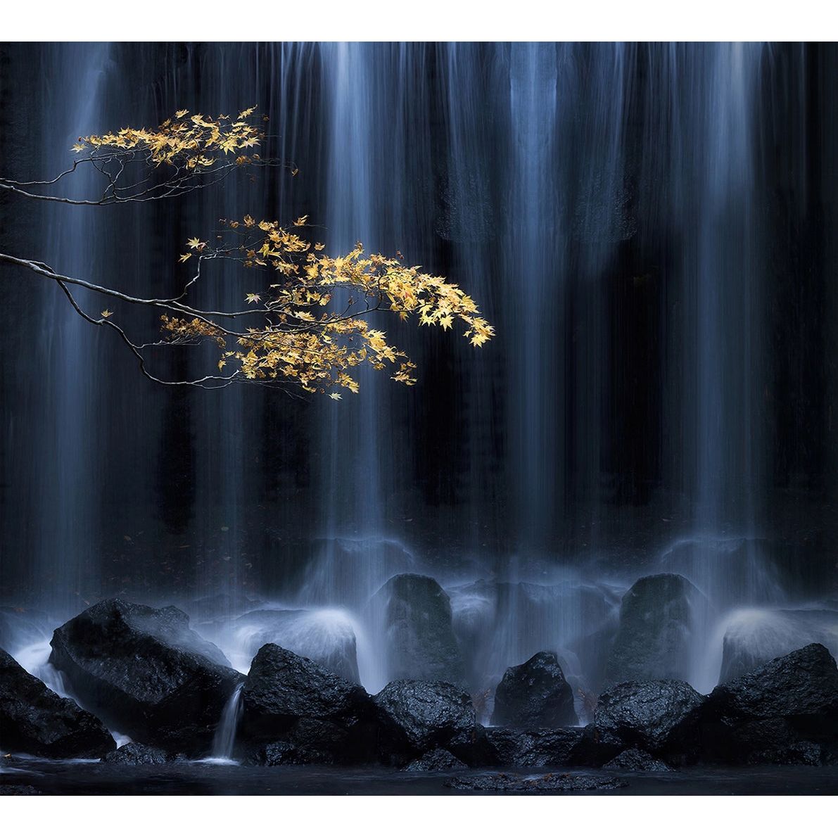 Autumn Cascade Serenity Wall Mural