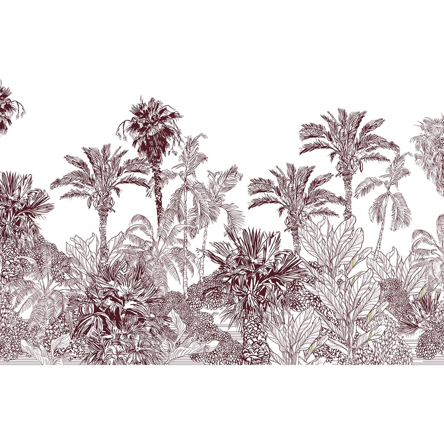 Monochrome Oasis: Black & White Palm Tree Wall Mural