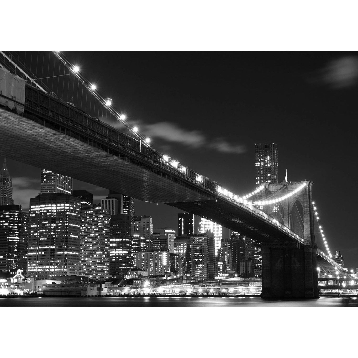 Urban Glow: Bridge Over Water Wall Mural