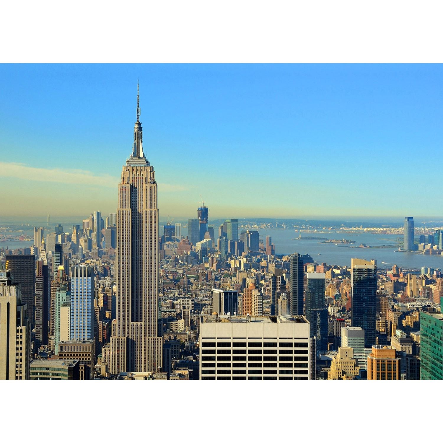 City Skyline Serenity: Clear Sky Wall Mural