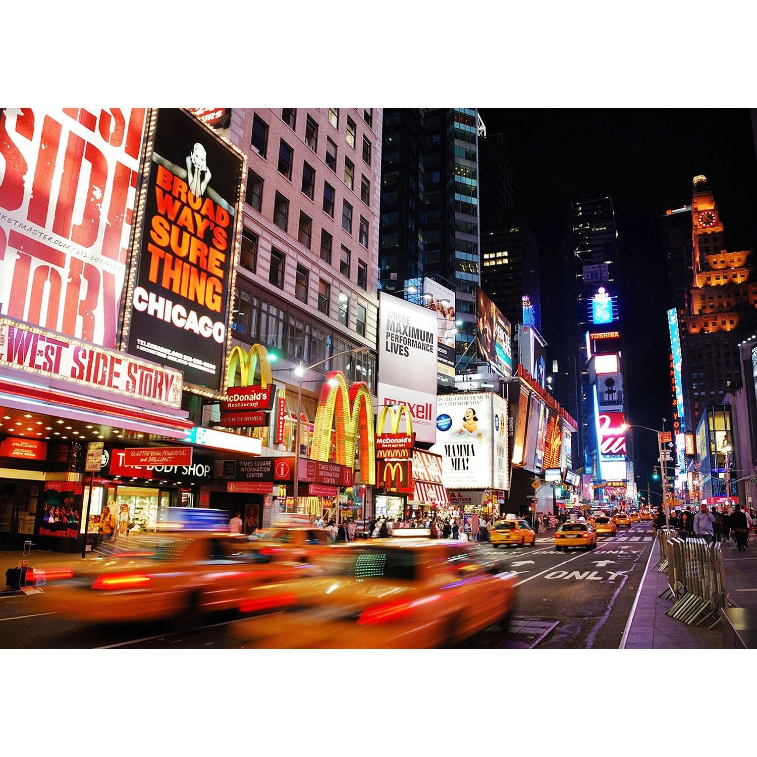 New York City Nights: Urban Street Lights Wall Mural