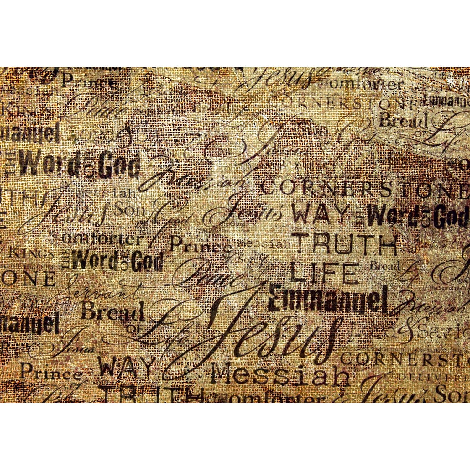 Golden Whispers: Words on Light Gold Wall Mural