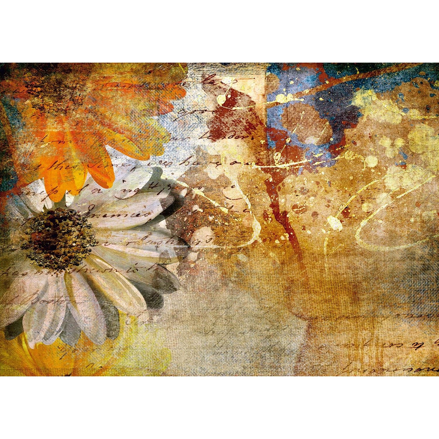 Blooming Kaleidoscope: A Floral Wall Mural Symphony of Color