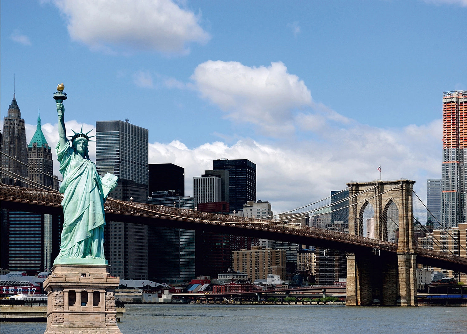 Statue of Liberty: NYC Waterfront View Wall Mural
