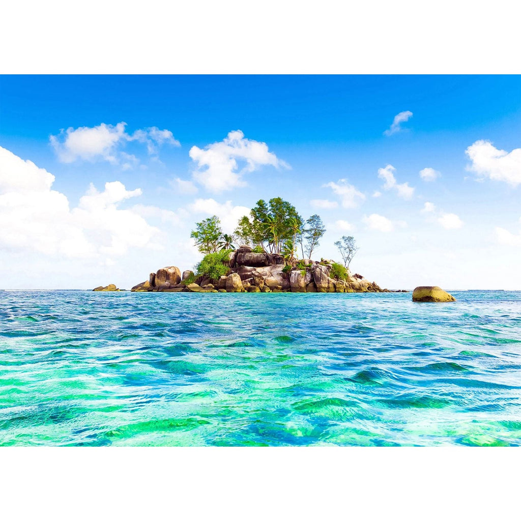 Isle of Serenity: A Secluded Tropical Paradise Wall Mural