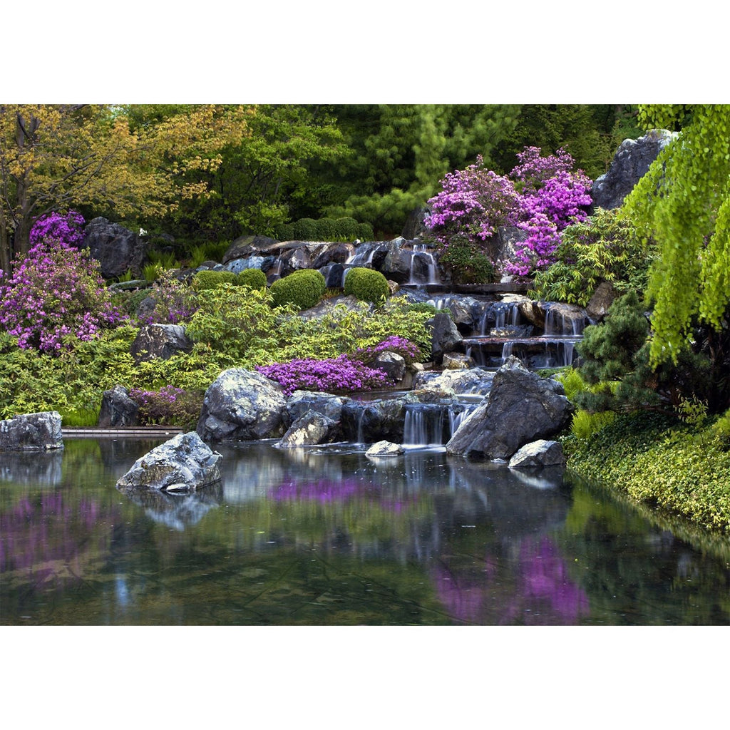 Whispering Waters: A Japanese Garden's Tranquil  Wall Mural