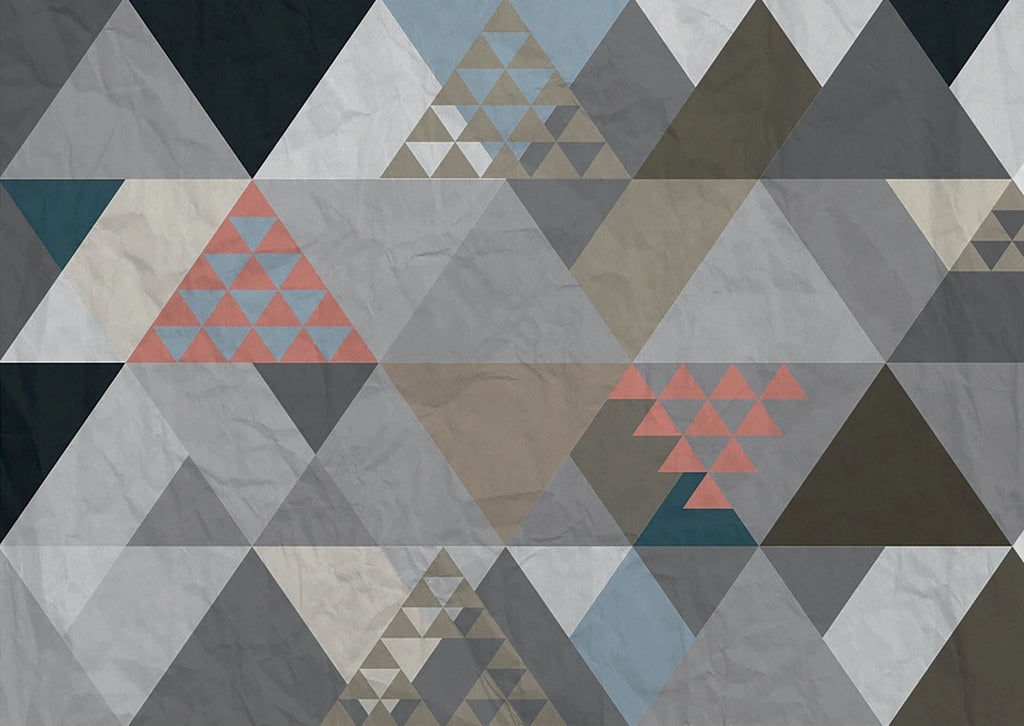 Geometric Harmony: Abstract Mosaic Wall Mural