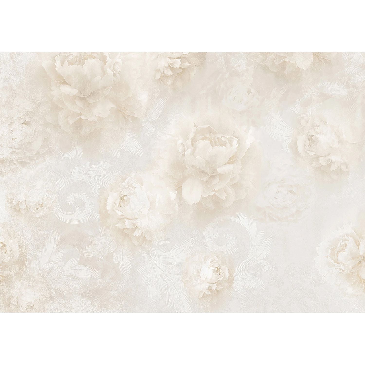 Whispering Peonies: Serene Elegance Wall Mural