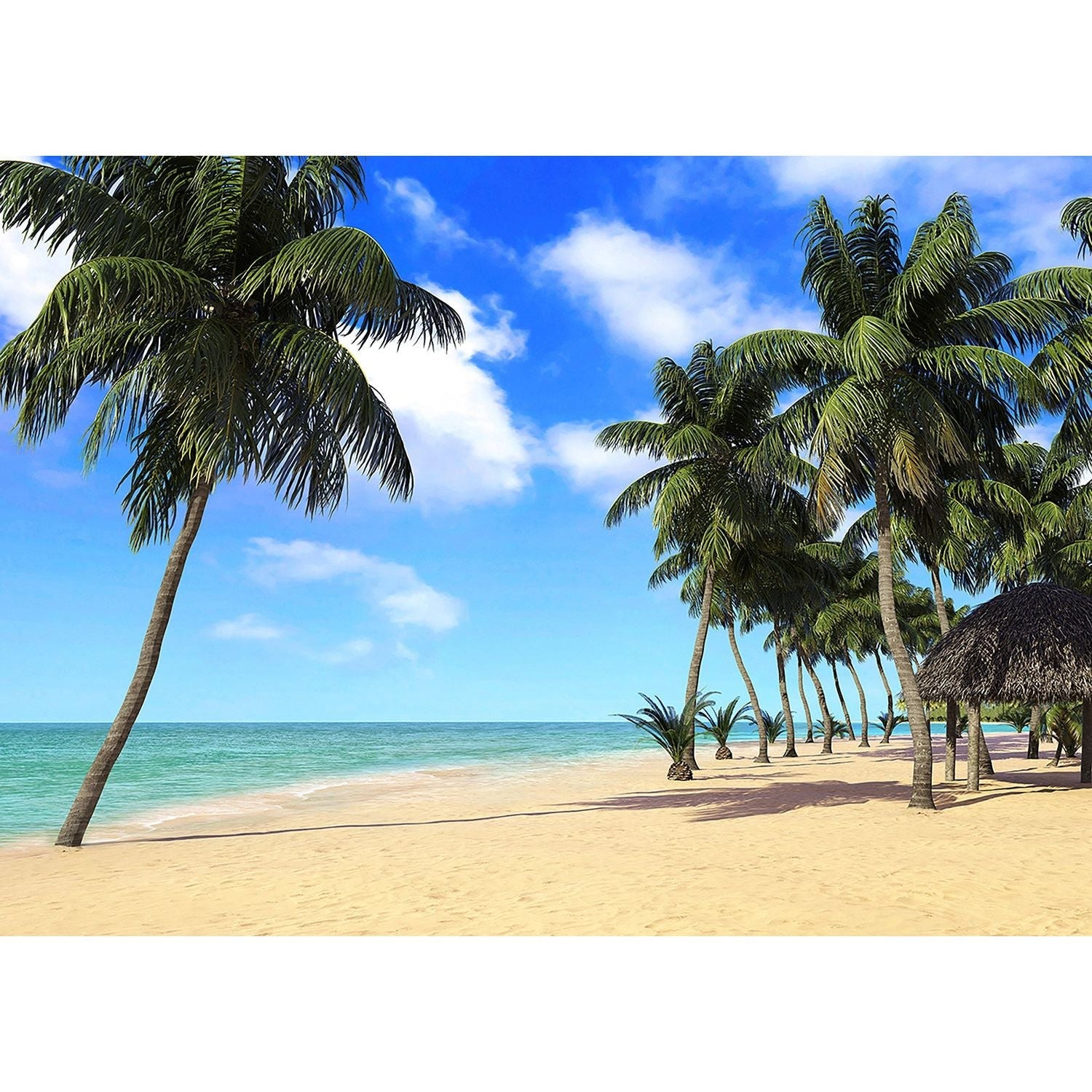 Tranquil Tropics: Serene Beachside Wall Mural