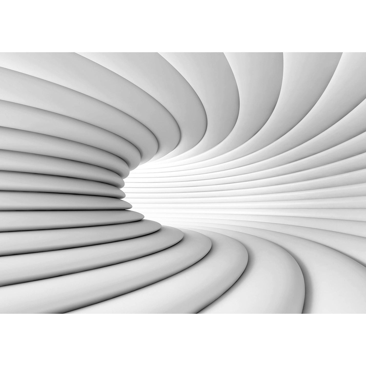 Fluid Elegance: Abstract Sculptural Waves Wall Mural
