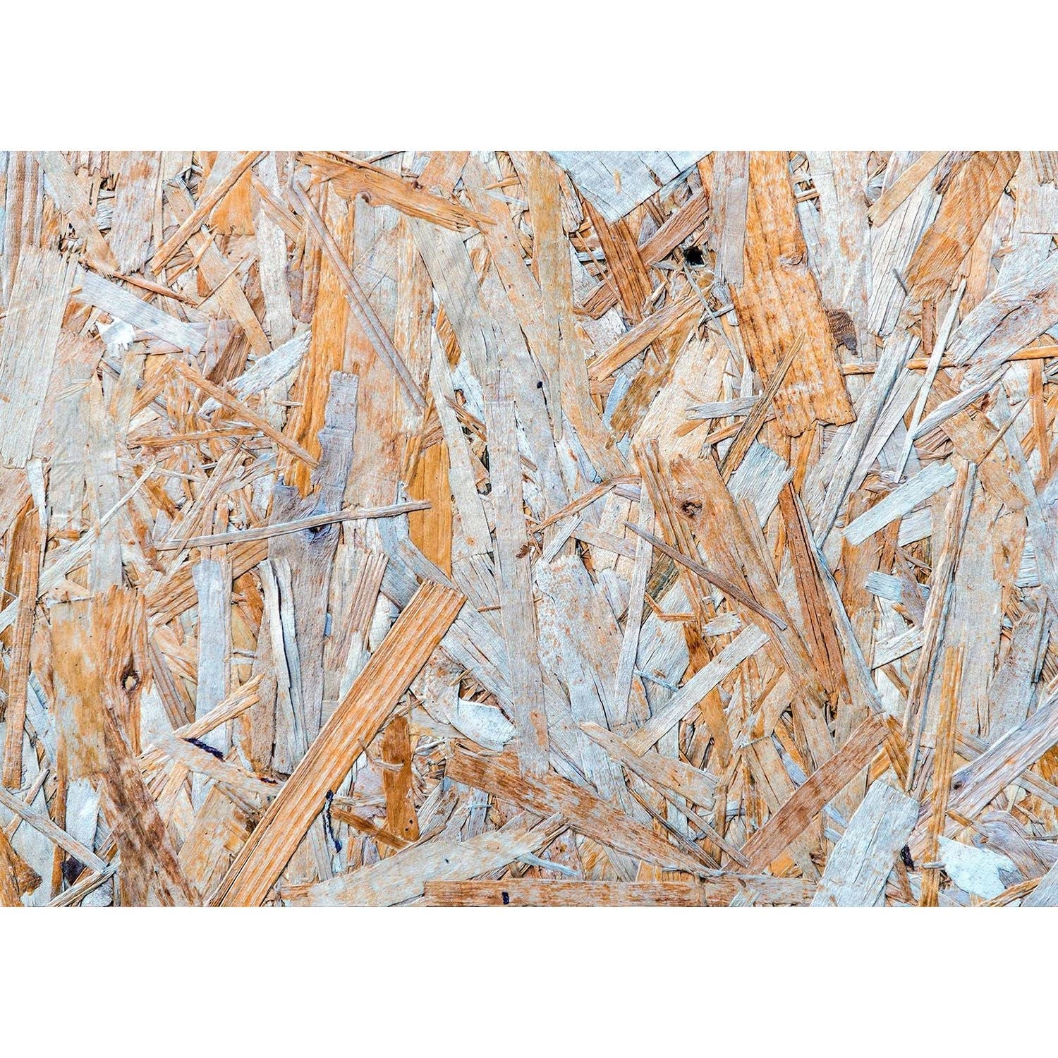 Woodwork Collage: Rustic Chipboard Wall Mural