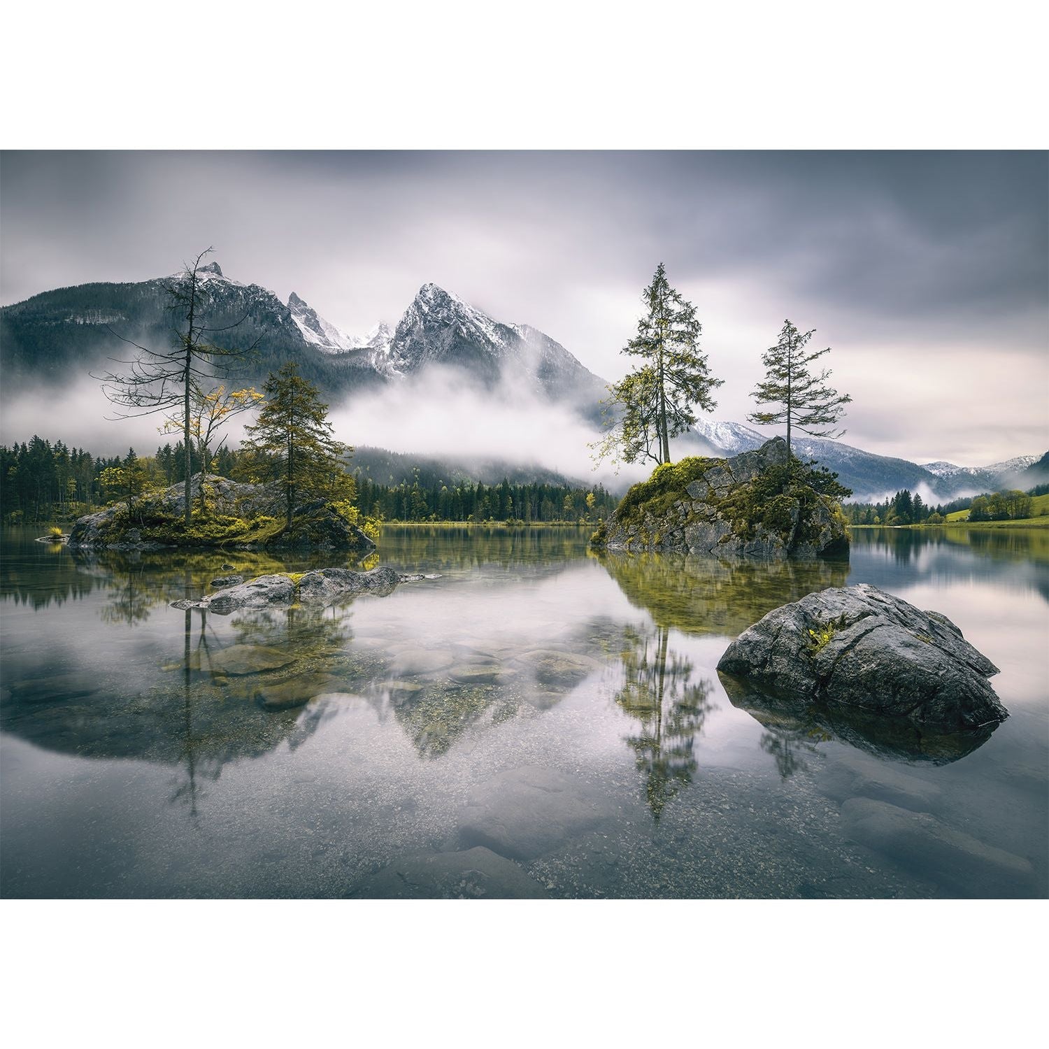 Misty Mountain Serenity Wall Mural