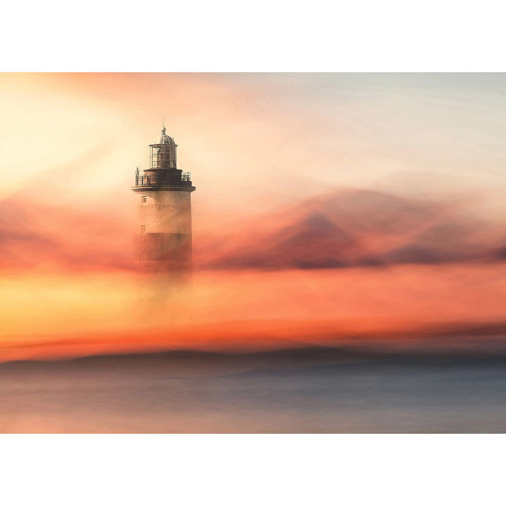 Coastal Twilight Lighthouse Wall Mural