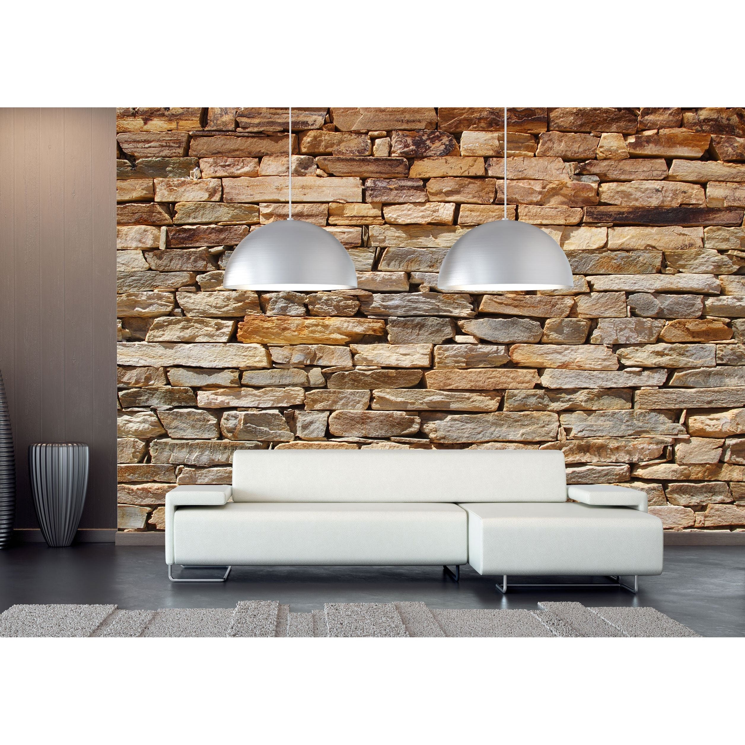 Earthy Charm: Brown Brick Wall Mural