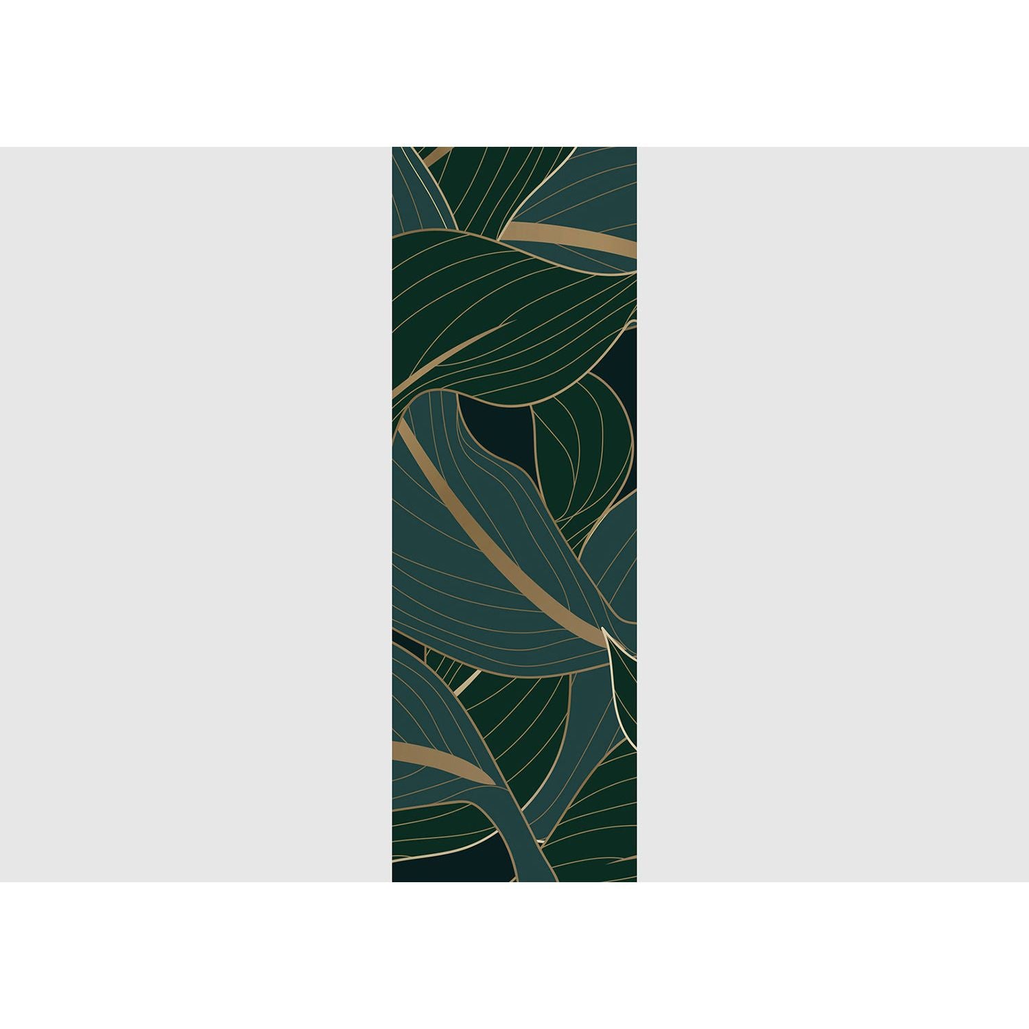 Golden Vein: Green Leaf Wall Mural
