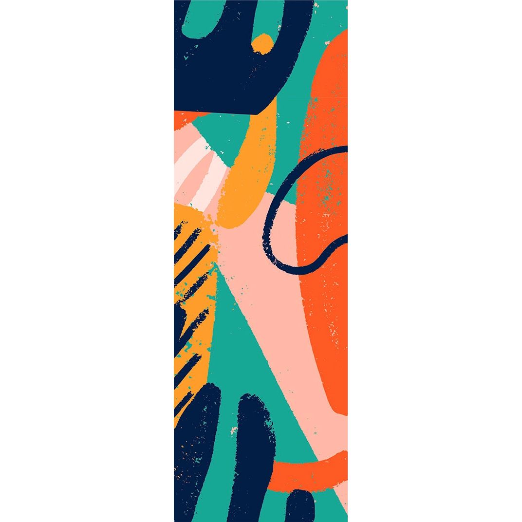 Vibrant Brushstrokes: Colorful Shapes Wall Mural
