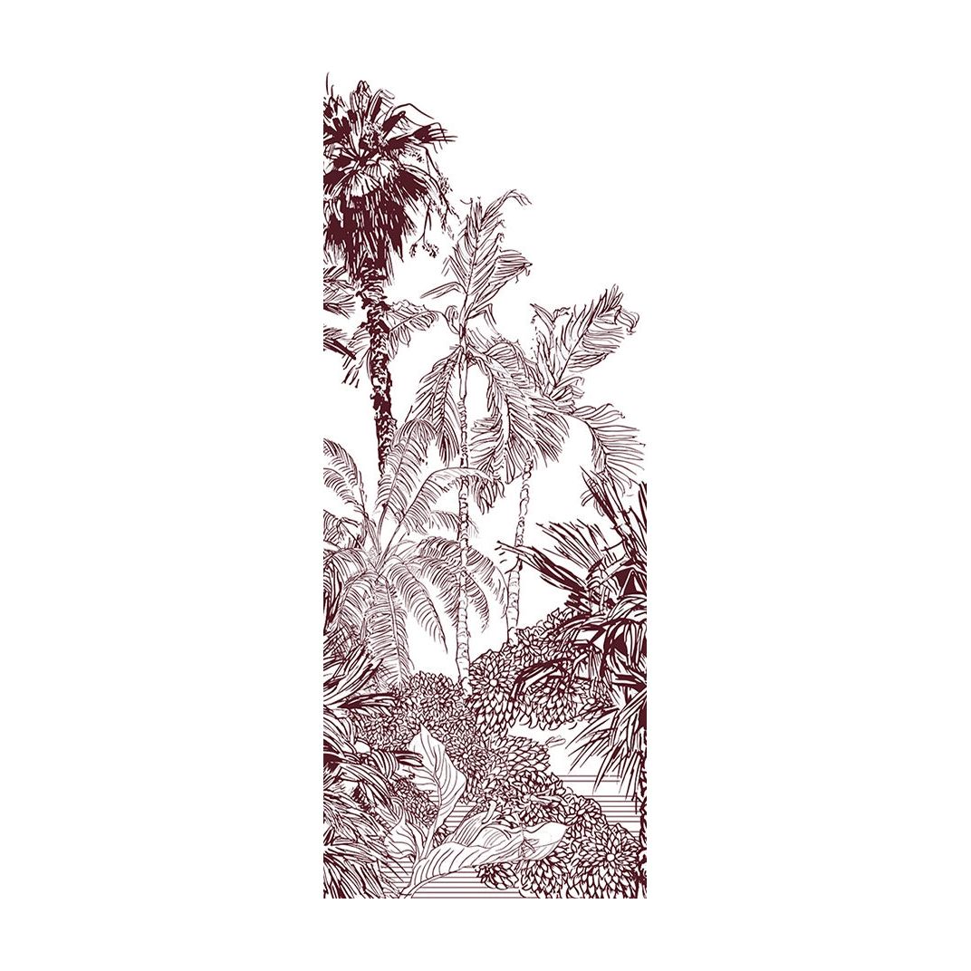 Monochrome Oasis: Black & White Palm Tree Wall Mural