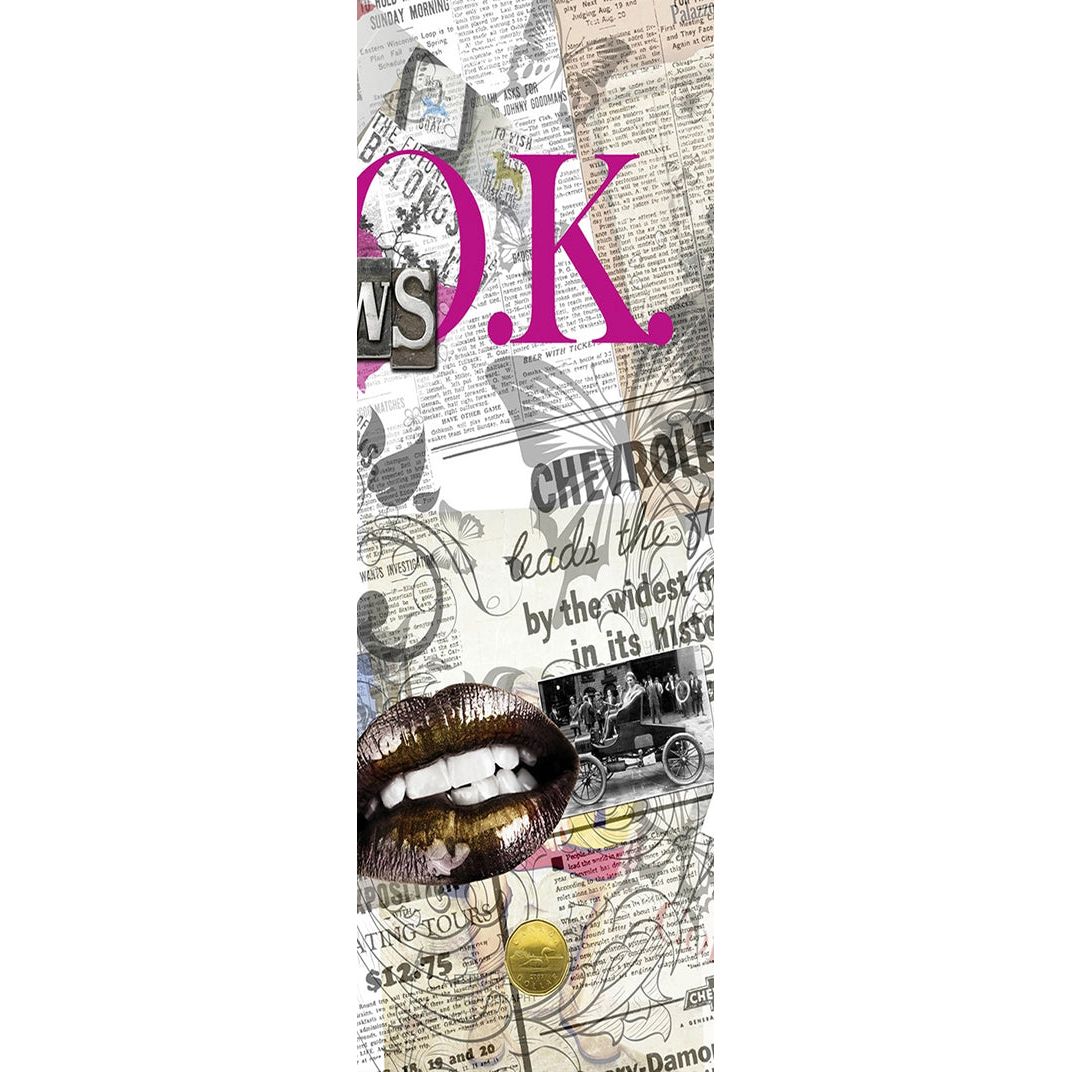 Newsprint Collage Wall Mural