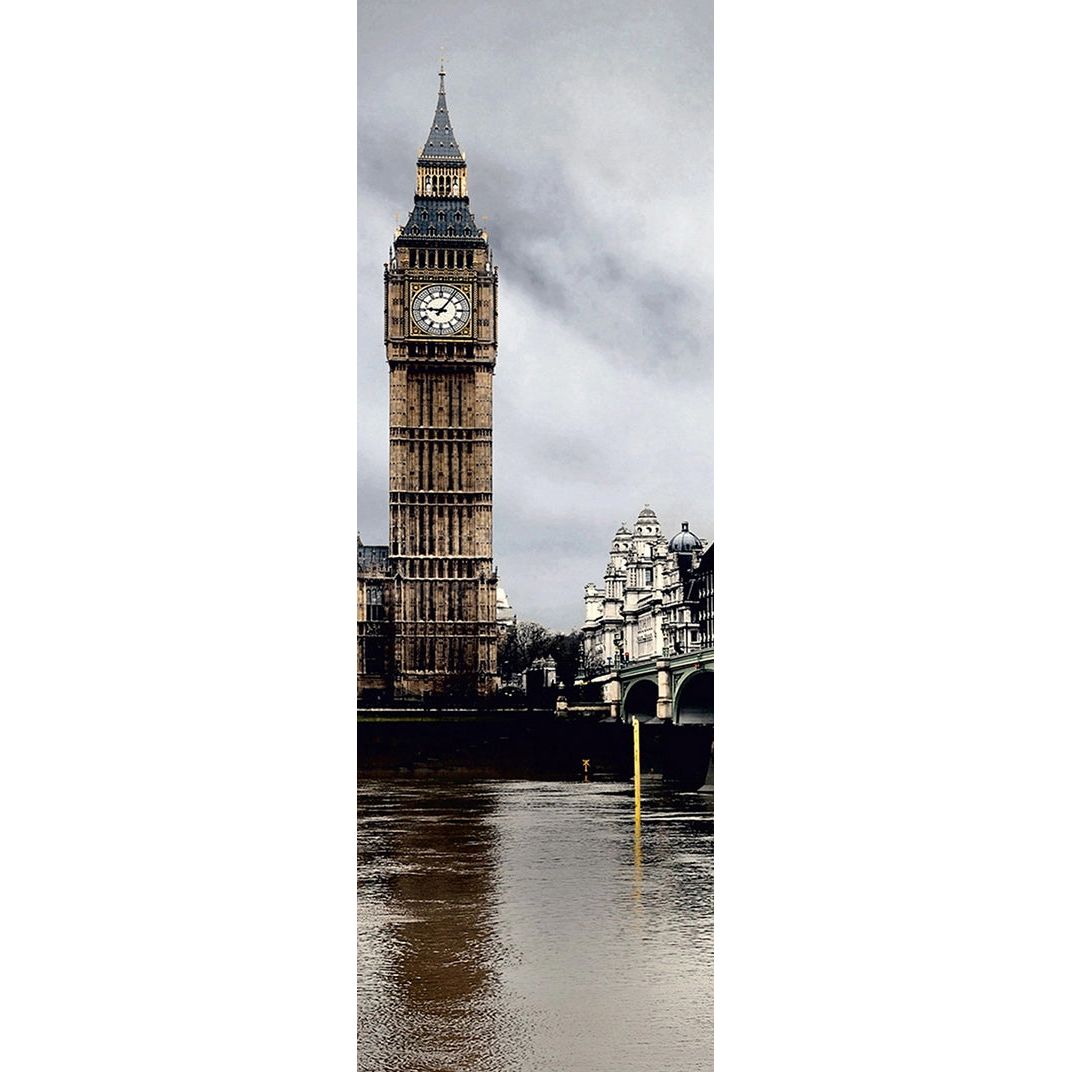London Icons: Big Ben, River Thames, and Bridge Wall Mural
