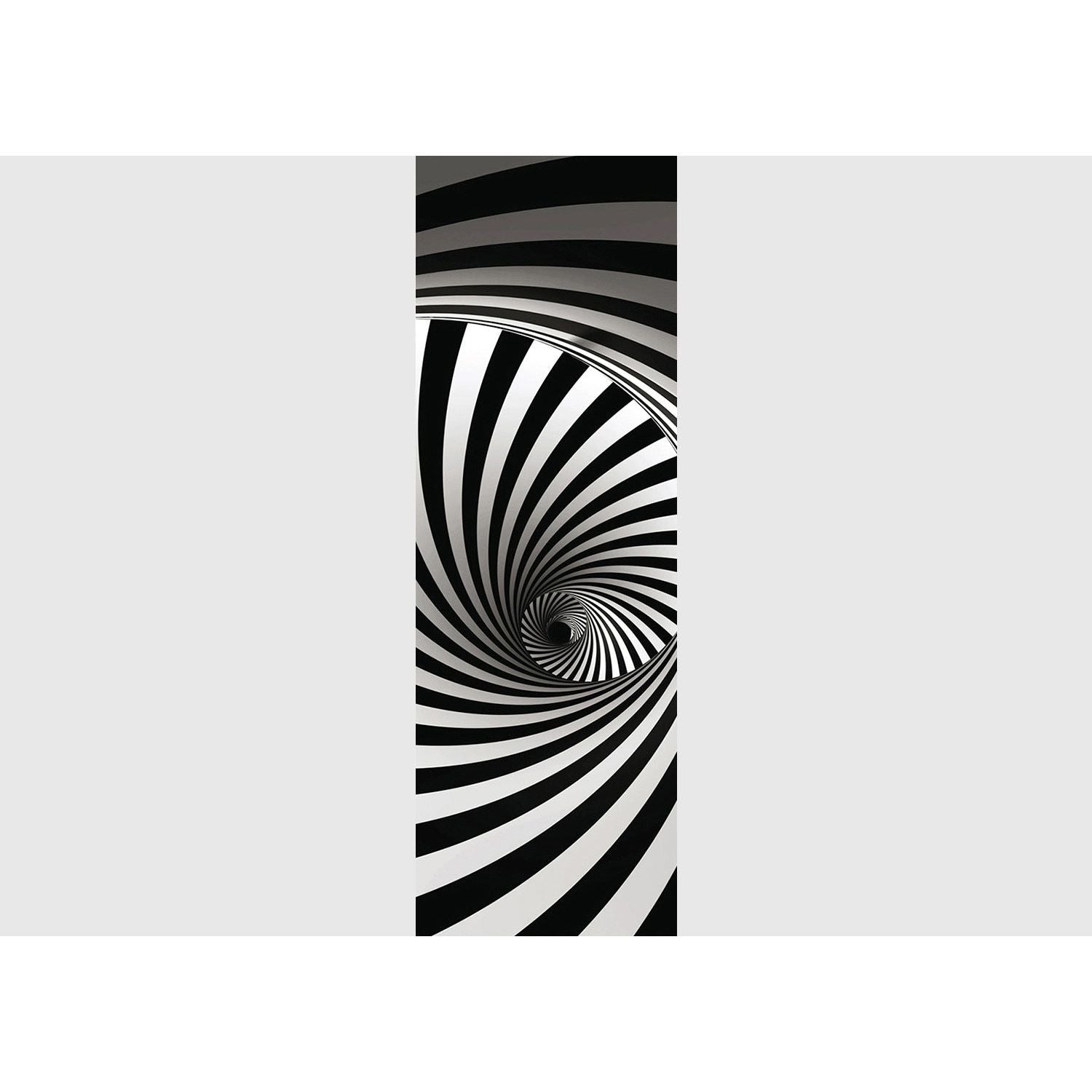Enigmatic Elegance: Black & White Spiral Wall Mural