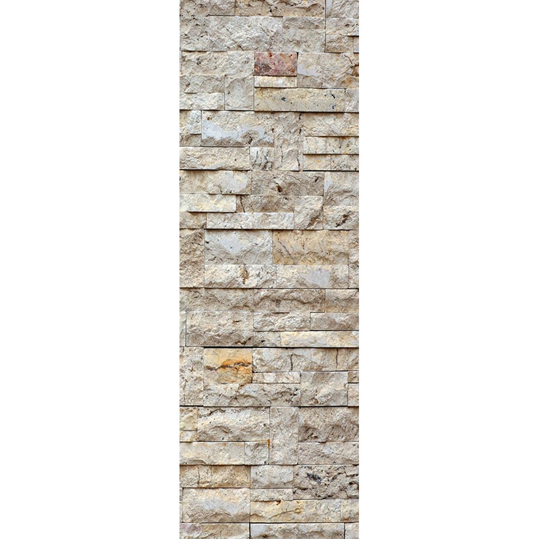 Earthen Harmony: Rustic Stacked Stone Wall Mural