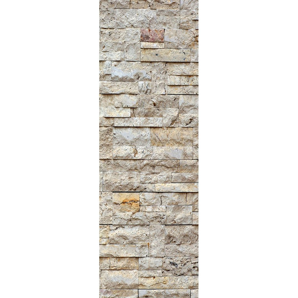Earthen Harmony: Rustic Stacked Stone Wall Mural