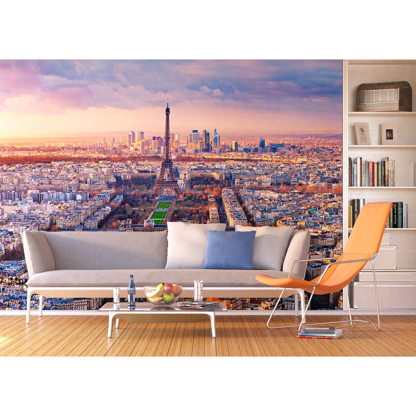 Parisian Dreams: Dusk Over The Eiffel Tower Wall Mural