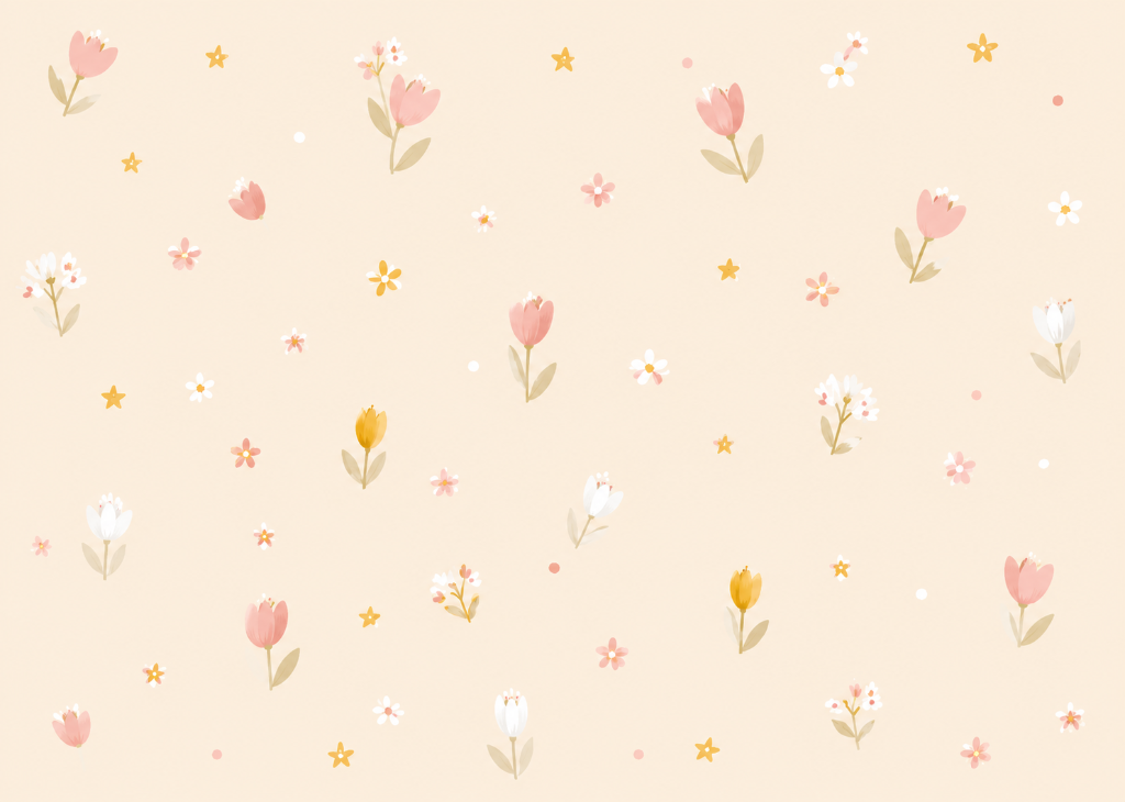 Tulip Garden - Mural Design Flat View