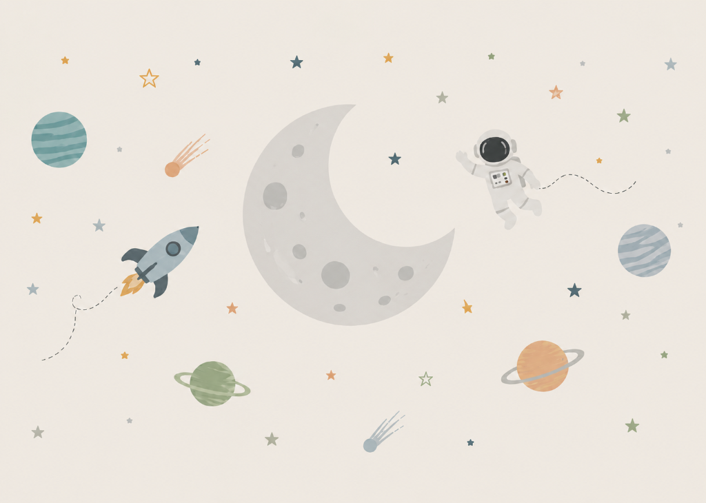Moonshot Explorer | Boys Space Wall Mural