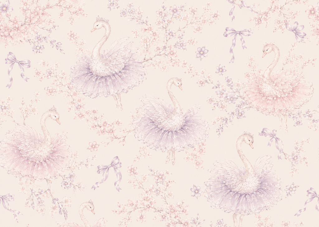 Swan Ballet | Girls Elegant Wall Mural