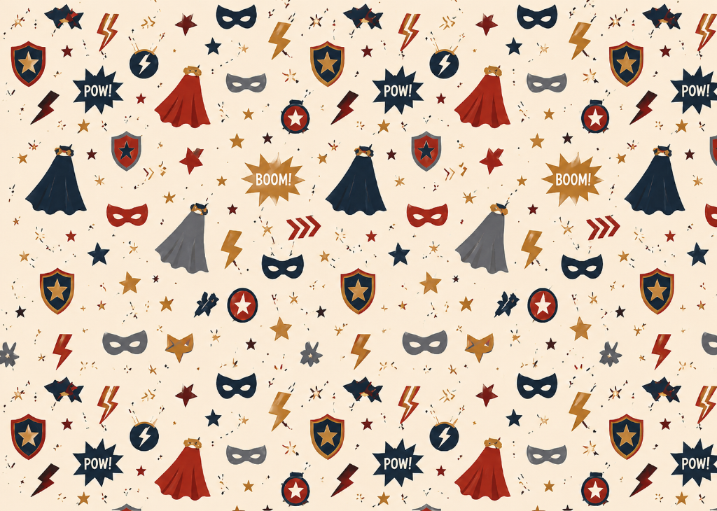 Superhero - Mural Design Flat View