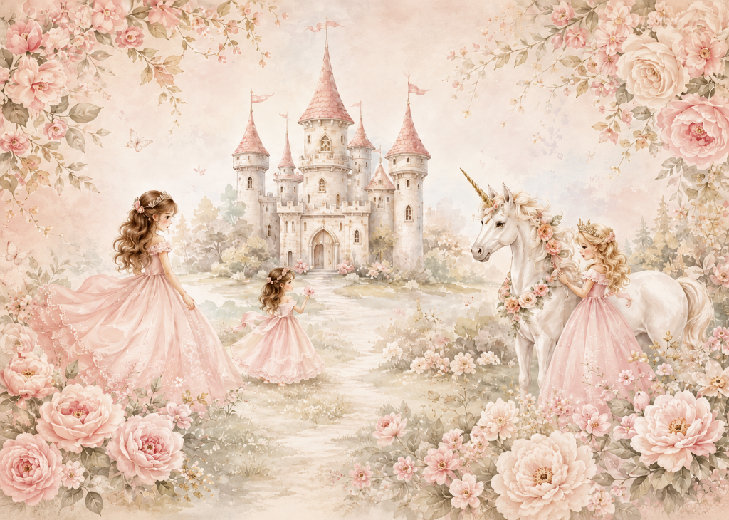 Princess Castle - Mural Design Flat View